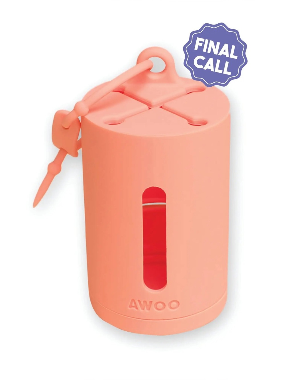 Awoo AwPoo Dog Poop Bag Holder in Peach